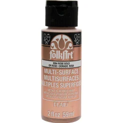 Folkart Metallic Rose Gold Hobby Paint 2 oz. (Pack of 3)