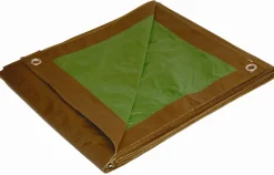Foremost Dry Top 9 ft. W X 12 ft. L Medium Duty Polyethylene Reversible Tarp Brown/Green
