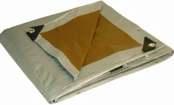 Foremost Dry Top 12 ft. W X 20 ft. L Heavy Duty Polyethylene Reversible Tarp Brown/Silver