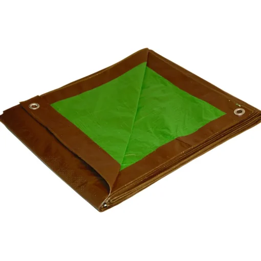 Foremost Tarp Brown/Green High Strength Rust Resistant Reversible Tarp