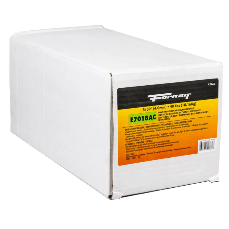 Forney 5/32 in. Dia. x 15 in. L E7018 Mild Steel Low-Hydrogen Welding Electrodes 84000 psi 40 lb.