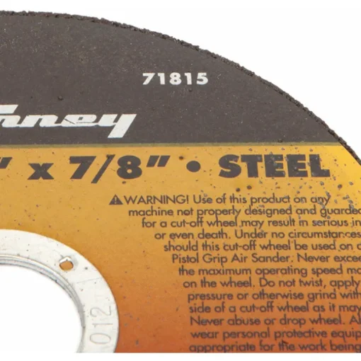 Forney 4-1/2 in. D X 7/8 in. Aluminum Oxide Metal Cut-Off Wheel 1 pc