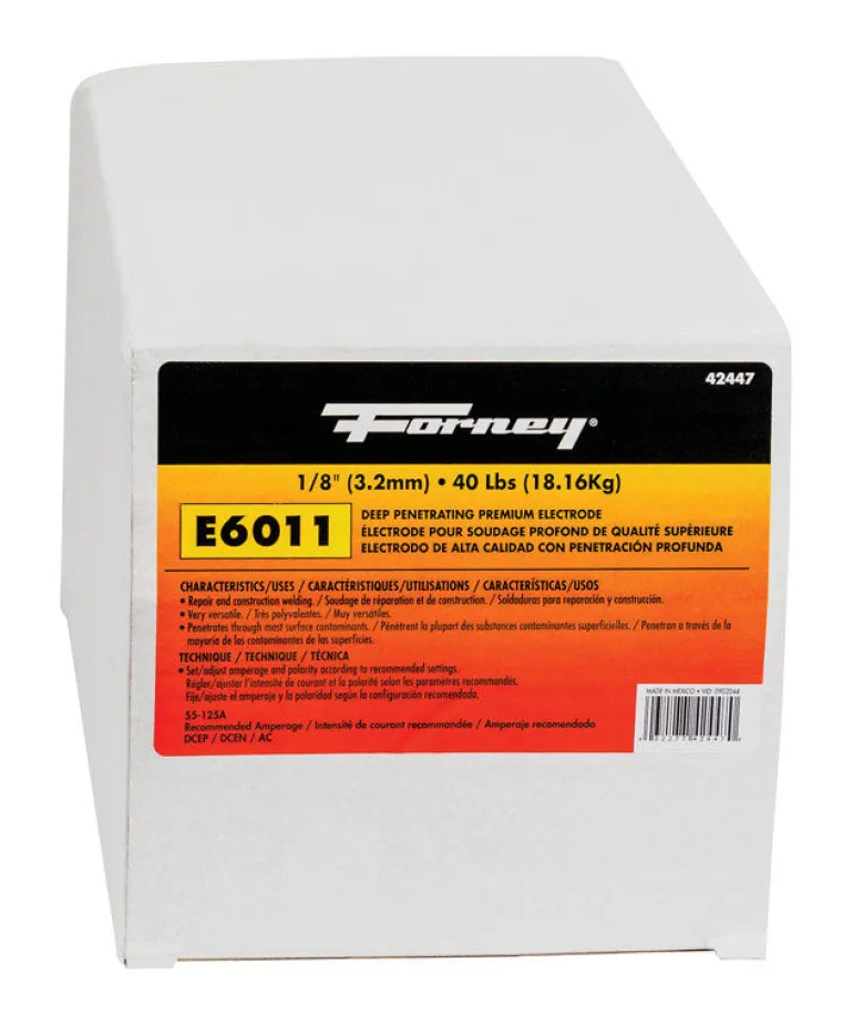 Forney 1/8 in. D X 15 in. L E6011 Mild Steel Welding Electrodes 88000 psi 40 lb