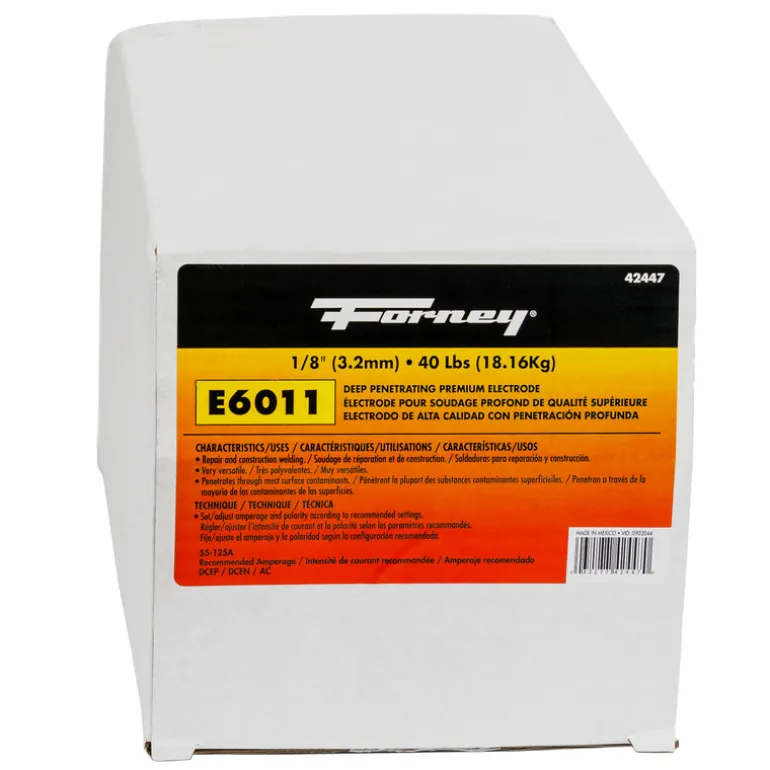 Forney 1/8 in. D X 15 in. L E6011 Mild Steel Welding Electrodes 88000 psi 40 lb