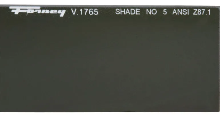 Forney 2 in. H X 4.3 in. W Hardened Glass Welding Helmet Lens 5 Black 1 pc