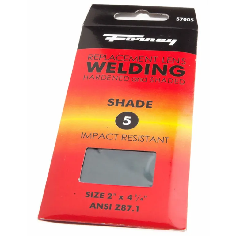 Forney 2 in. H X 4.3 in. W Hardened Glass Welding Helmet Lens 5 Black 1 pc