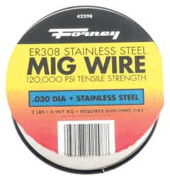 Forney 0.03 in. Stainless Steel MIG Welding Wire 120000 psi 2 lb