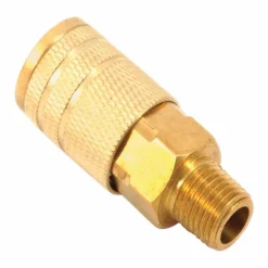 Forney Brass Air Coupler 1/4 in. Male X 1/4 in. 1 pc
