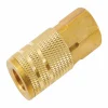 Forney Brass Coupler 1/4 in. Female X 3/8 in. Female 1 pc
