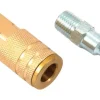 Forney Brass/Steel Air Coupler and Plug Set 1/4 in. Male/Female X 1/4 in. 2 pc