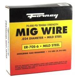 Forney ER70S-6 0.024 in. Mild Steel MIG Welding Wire 70000 psi 10 lb