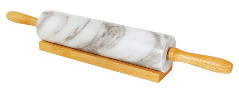 Fox Run 18 in. L X 2.5 in. D Marble Rolling Pin White