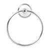 Franklin Brass Bellini Polished Chrome/White Towel Ring Die Cast Zinc