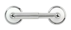 Franklin Brass Polished Chrome White Toilet Paper Holder 3.1 L x 4.6 H x 12 W in.