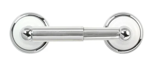 Franklin Brass Polished Chrome White Toilet Paper Holder 3.1 L x 4.6 H x 12 W in.