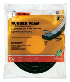 Frost King Black Rubber Foam Weather Seal For Doors and Windows 10 ft. L X 0.44 in.