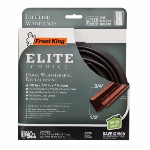 Frost King Elite Choice Brown Rubber Weather Seal For Door Jambs 84 in. L x 0.75 in. (Pack of 6)