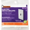 Frost King White 1 gang Plastic Toggle Wall Plate Sealers 6 pk