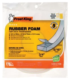 Frost King White Rubber Foam Weather Seal For Doors and Windows 10 ft. L X 0.32 in.