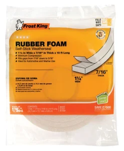 Frost King White Rubber Foam Weather Seal For Doors and Windows 10 ft. L X 0.44 in.