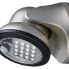 Fulcrum Light It! Motion-Sensing Battery Powered LED Silver Porch Light