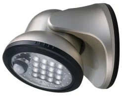 Fulcrum Light It! Motion-Sensing Battery Powered LED Silver Porch Light