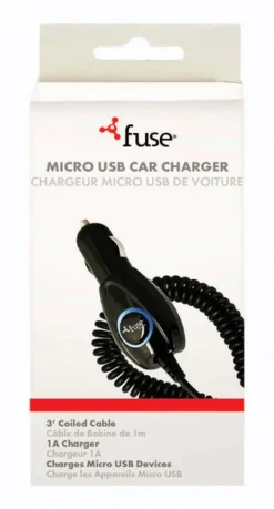 Fuse 3 ft. L USB Car Charger 1 pk
