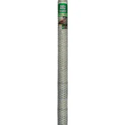 Galvanized Poultry Netting, 1-In. Mesh, 20-Ga., 60-In. x 50-Ft.