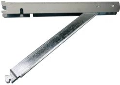 Galvanized Steel Double Shelf Bracket with Fold-Out, 13-In.