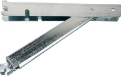 Galvanized Steel Double Shelf Bracket with Fold-Out, 11-In.