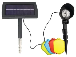 Gama Sonic Color Filter Spotlight Black Solar Powered 0.4 W LED Garden Light 1 pk