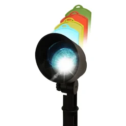 Gama Sonic Color Filter Spotlight Black Solar Powered 0.4 W LED Garden Light 1 pk