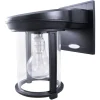 Gama Sonic Solar Coach Lantern Semi-Gloss Black Dusk to Dawn LED Wall Lantern