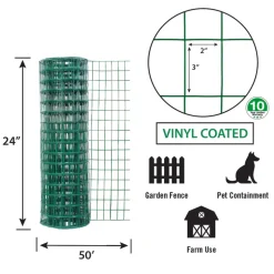 Garden Craft 24 in. H X 50 ft. L Steel Welded Wire Fence 2x3 in.