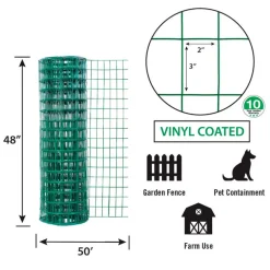 Garden Craft 48 in. H X 50 ft. L Steel Welded 2 x 3 in.