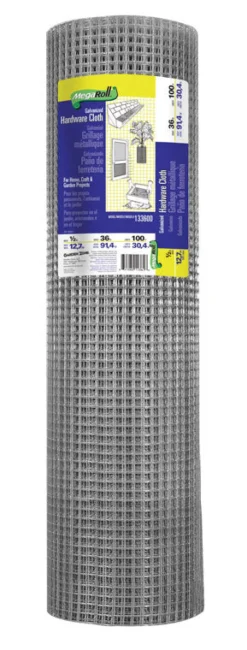 Garden Craft 36 in. H X 100 ft. L Galvanized Steel Hardware Cloth 1/2 in.