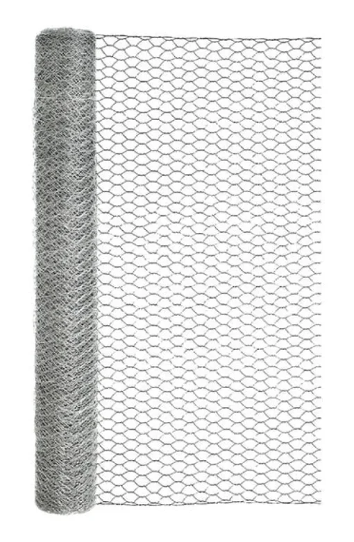 Garden Craft 24 in. H X 25 ft. L 20 Ga. Silver Poultry Netting