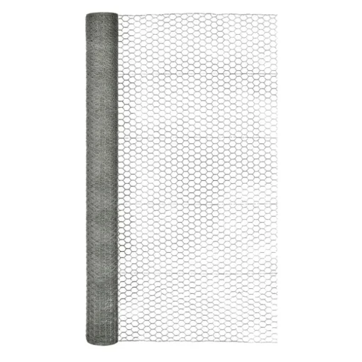 Garden Zone 60 in. H x 150 ft. L 20 Ga. Silver Poultry Netting