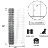Garden Zone 60 in. H X 50 ft. L Galvanized Steel Garden Fence Silver