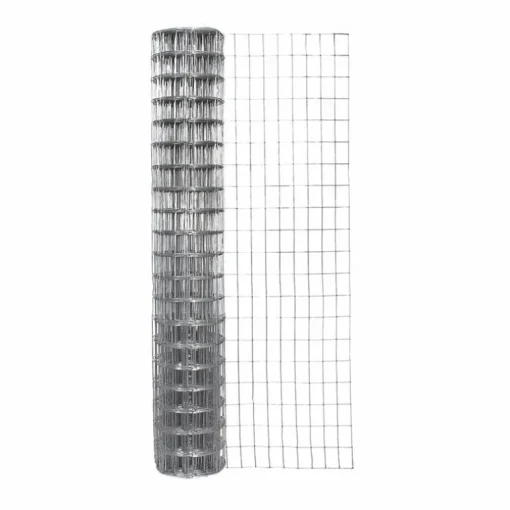 Garden Zone 60 in. H X 50 ft. L Galvanized Steel Garden Fence Silver
