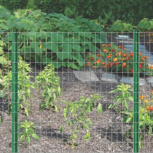 Garden Zone 60 in. H X 50 ft. L Galvanized Steel Garden Fence Silver