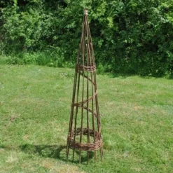 Gardman 58.8 in. H Tan Willow Garden Obelisk