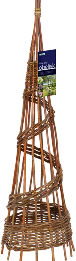 Gardman 58.8 in. H Tan Willow Garden Obelisk