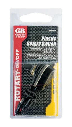 Gardner Bender 6 amps Single Pole Rotary Switch Black 1 pk