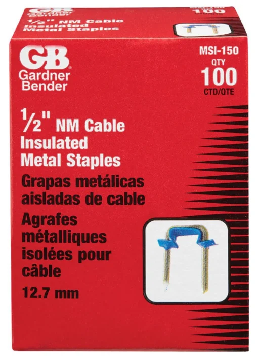 Gardner Bender 1/2 in. W Metal Insulated Cable Staple 100 pk
