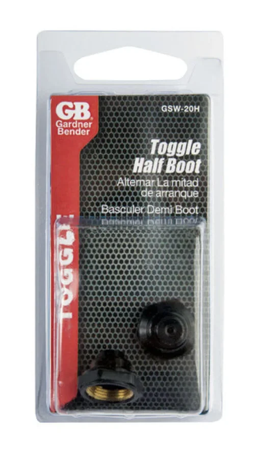 Gardner Bender Half-Boot Toggle Switch Black 2 pk