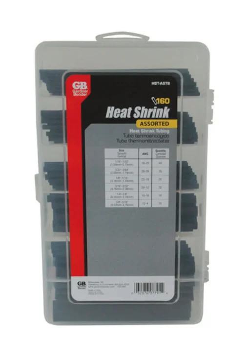 Gardner Bender Heat Shrink Tubing Black 160 pk