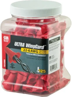 Gardner Bender WingGard 22-6 Ga. Copper Wire Wire Connectors Red 125 pk