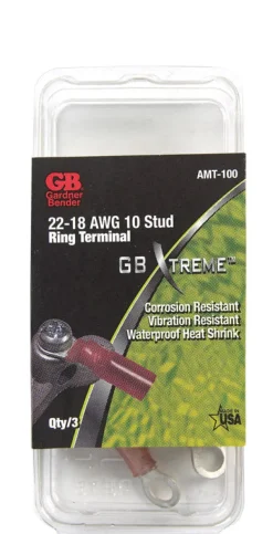 Gardner Bender Xtreme 22-18 Ga. Insulated Wire Ring Terminal Red 3 pk
