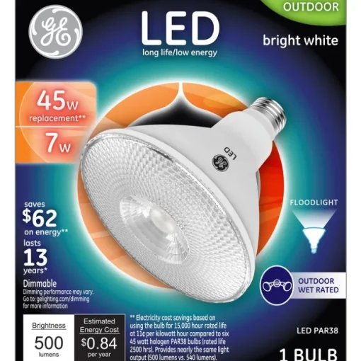 GE PAR38 E26 (Medium) LED Bulb Bright White 45 Watt Equivalence (Pack of 3)